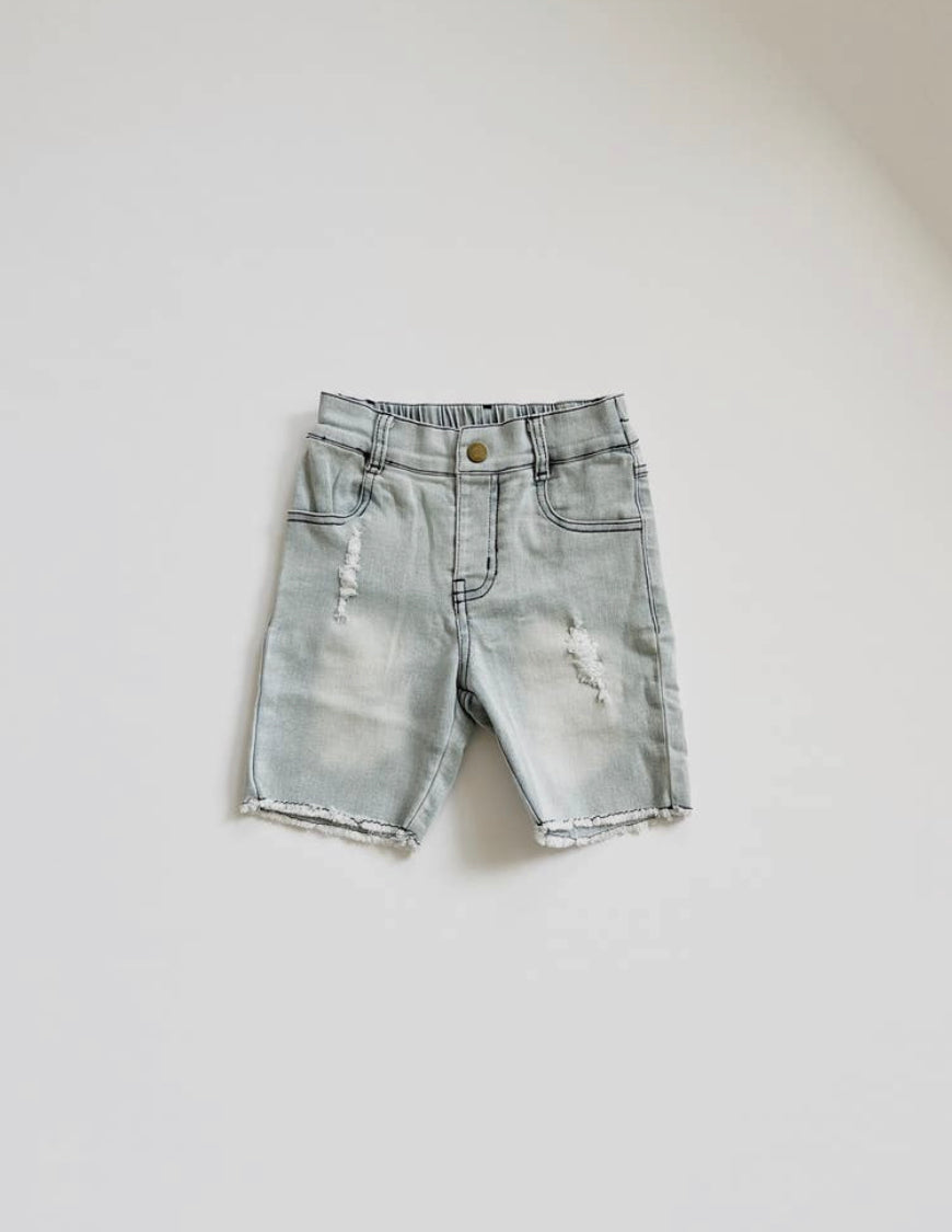 Denim Shorts - Slate Gray