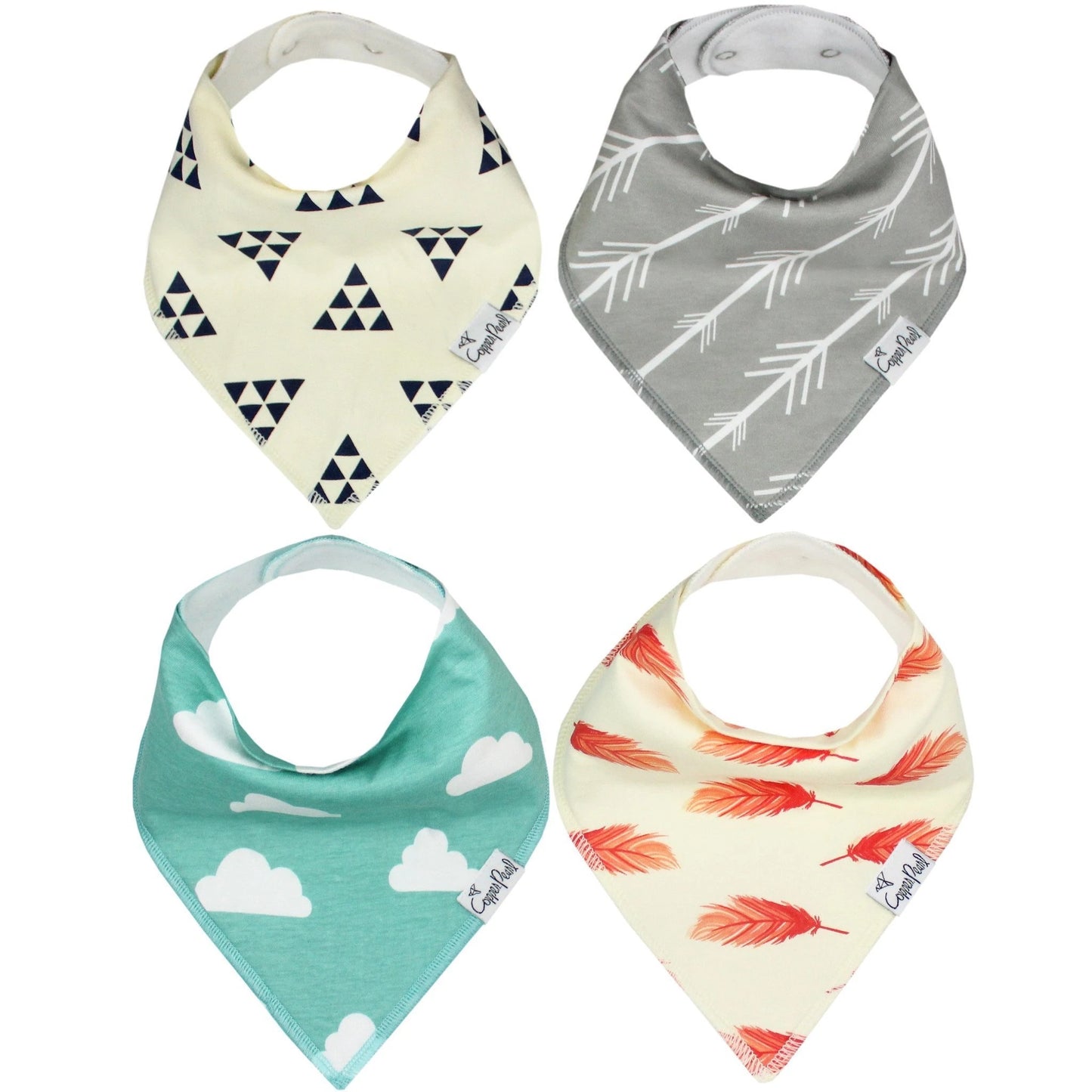 Copper Pearl Bandana Bibs