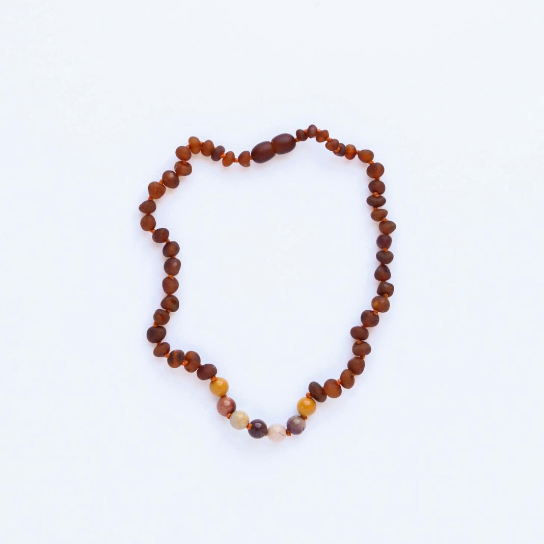 Canyon Leaf Raw Baltic Amber Necklaces